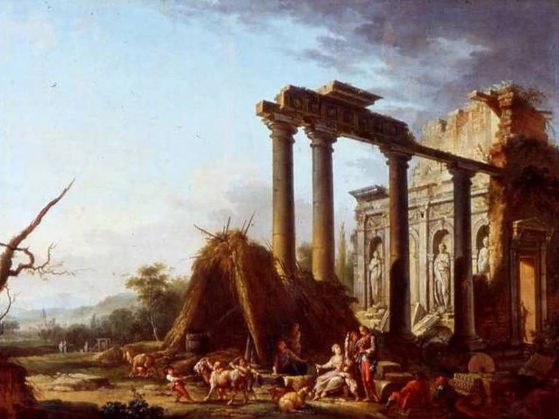 1733-Jean-Baptiste Charles Claudot - Il colonnato in rovina, 1764